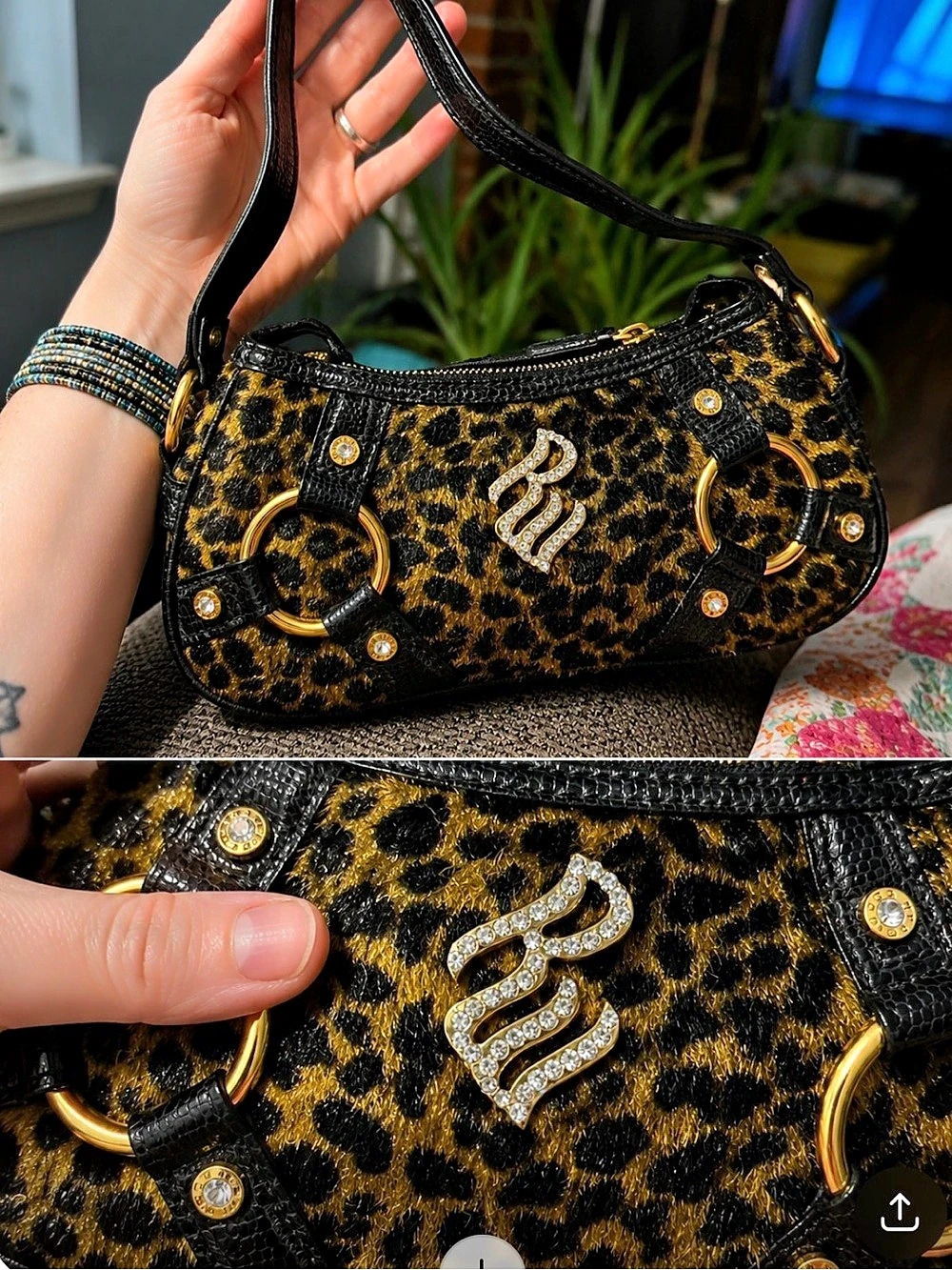 Ed Hardy Leopard Shoulder Bag